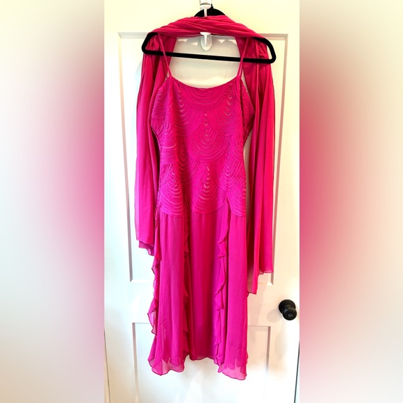 Bright Raspberry Pink Cocktail Dress - Picture 2 of 9